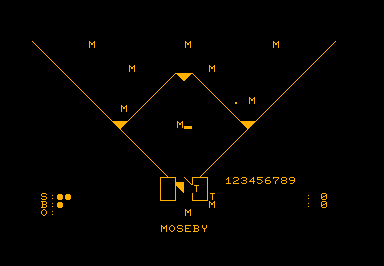 Super Baseball game screenshot for Commodore PET